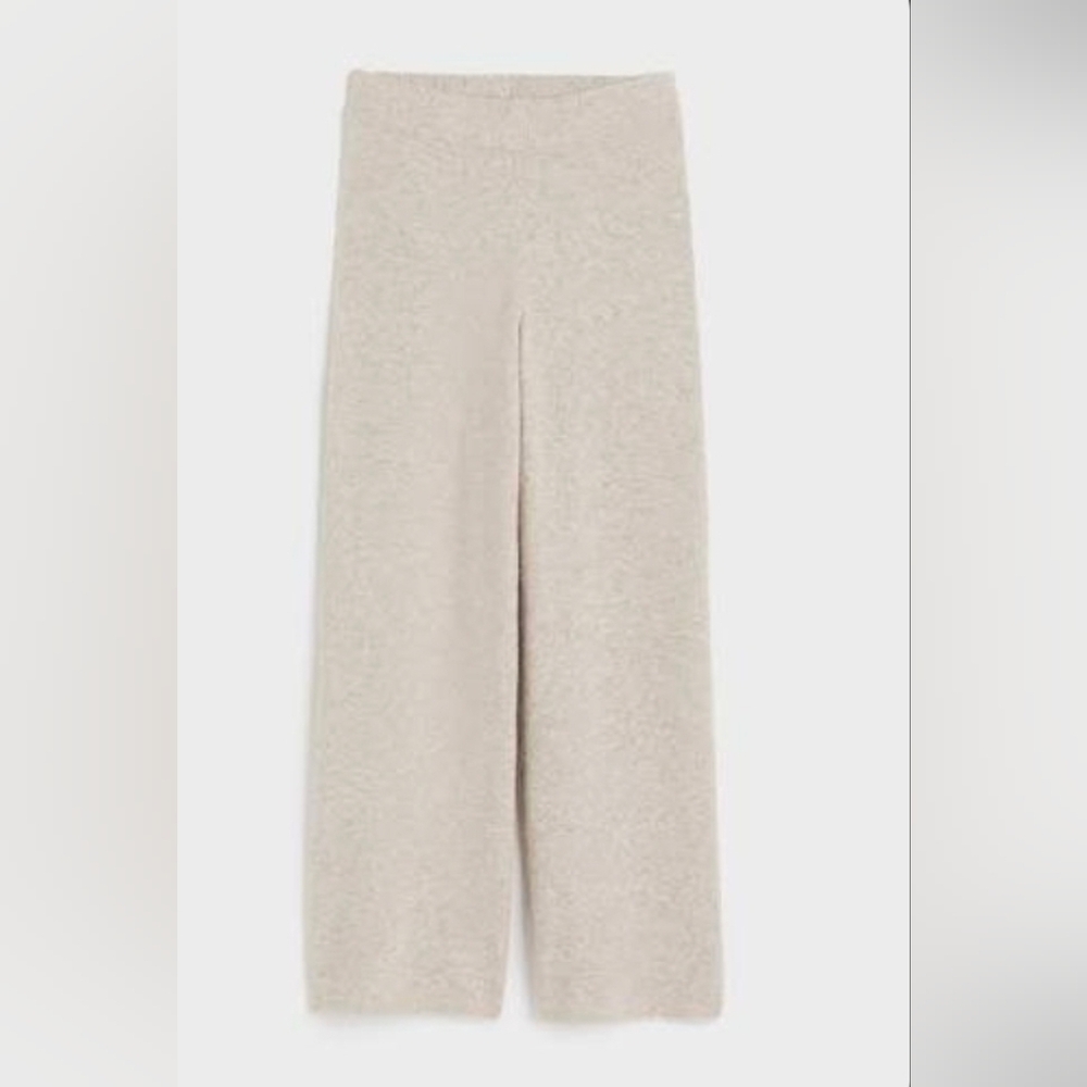NWOT H&M Fine Knit Pants Beige Melange